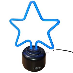 Starbrite Blue Neon Lite Model 16702 Lightweight Adapter included Star Shape